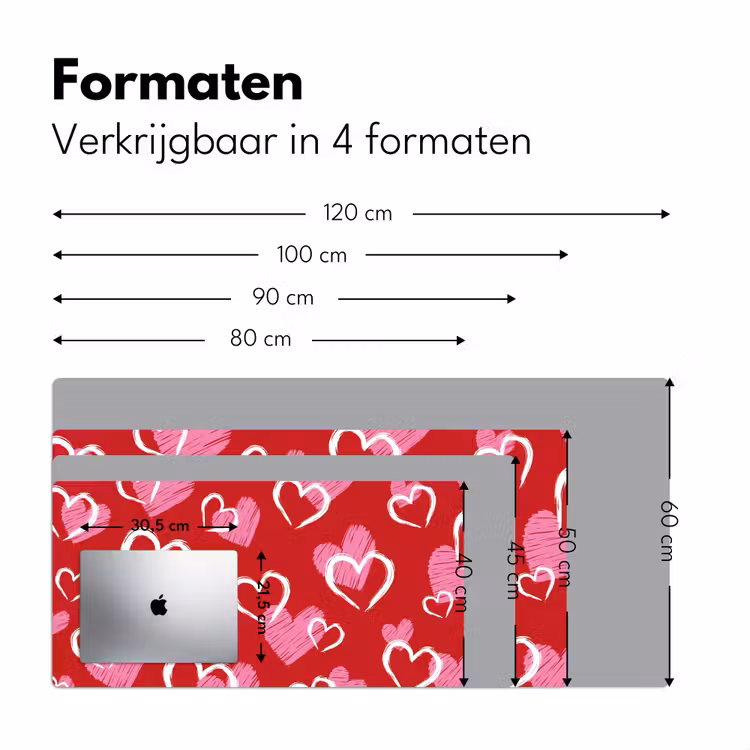 Bureau onderlegger - Patroon - Hartjes - Roze - Valentijn — 7