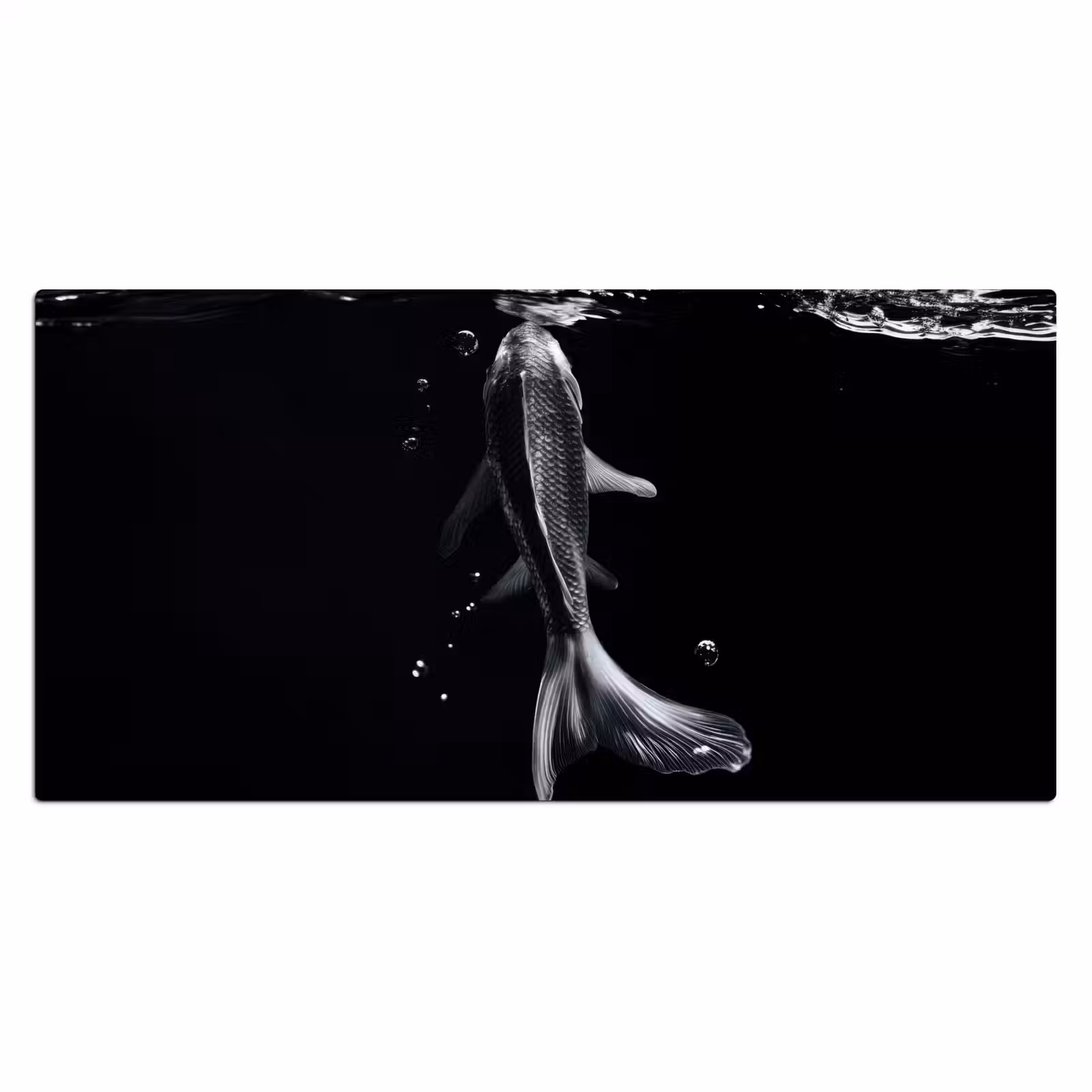 Bureau onderlegger - Koi - Vissen - Water - Zwart — 1