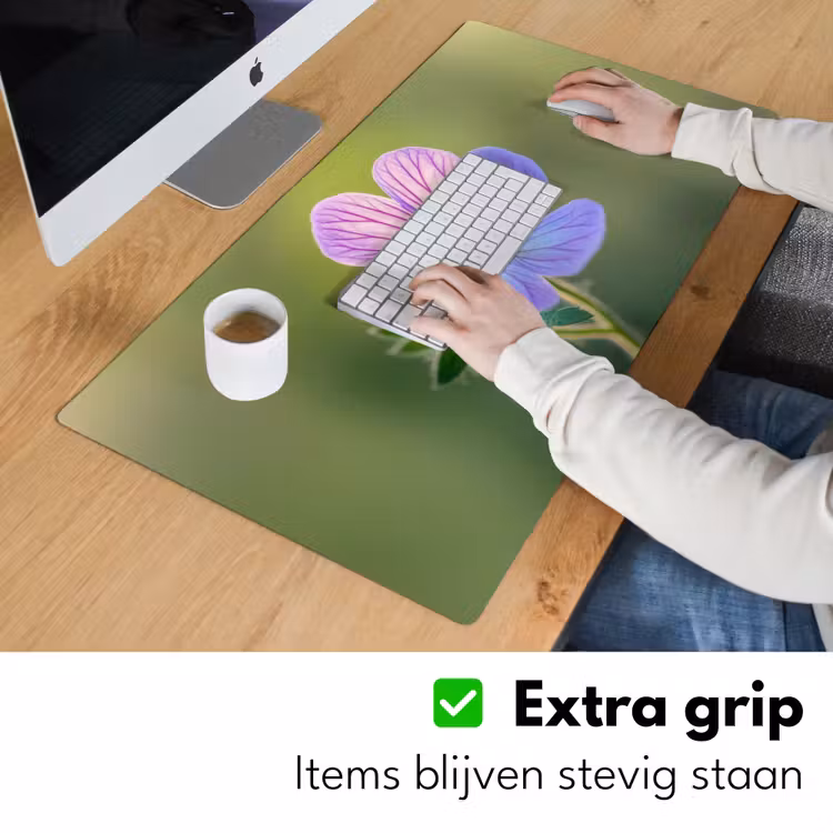 Bureau onderlegger - Bloem - Close up - Paars — 5