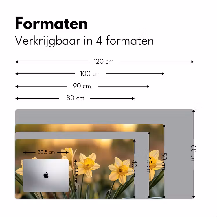 Bureau onderlegger - Bloemen - Geel - Wazig — 7