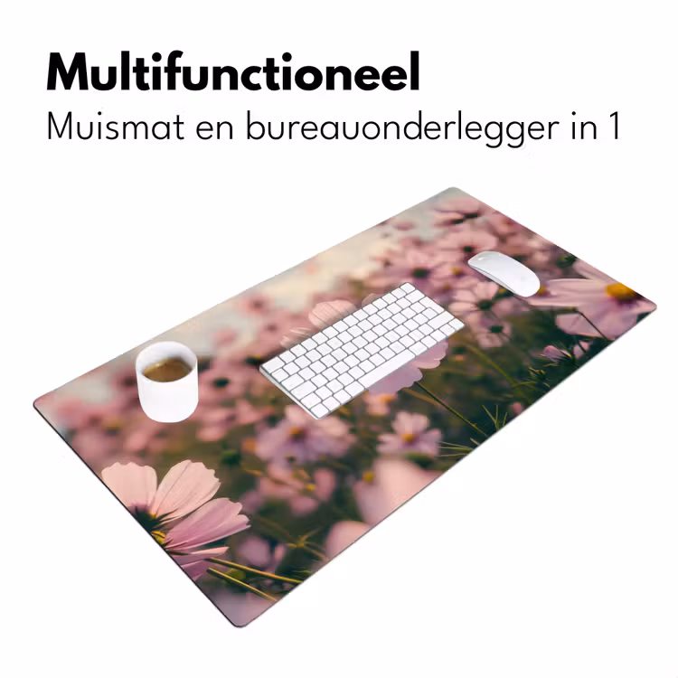 Bureau onderlegger - Bloemen - Paars - Wazig — 6