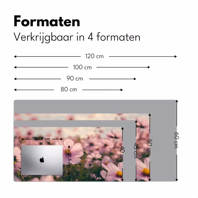 Bureau onderlegger - Bloemen - Paars - Wazig — 7