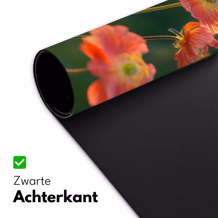 Bureau onderlegger - Bloemenveld - Zonnestralen - Oranje — 4