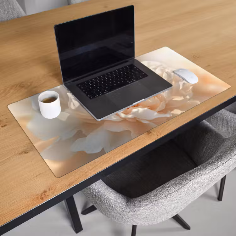 Bureau onderlegger - Close up - Pioenroos - Lichtroze — 2
