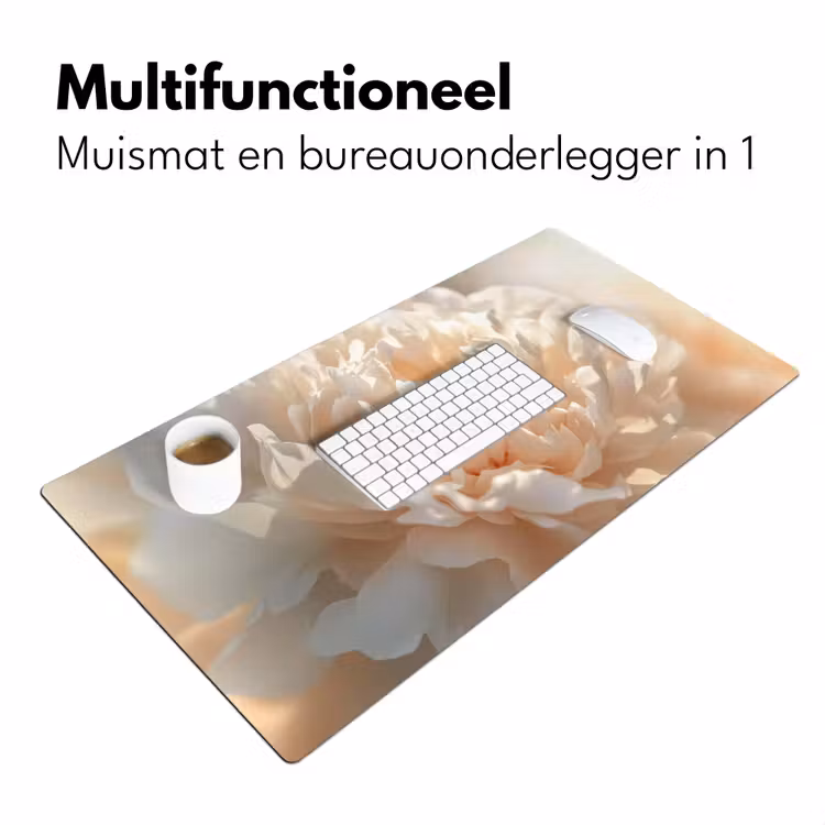 Bureau onderlegger - Close up - Pioenroos - Lichtroze — 6