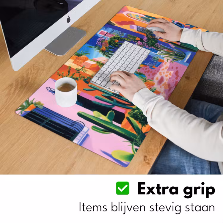 Bureau onderlegger - Geel - Blauw - Oranje - Huis — 5