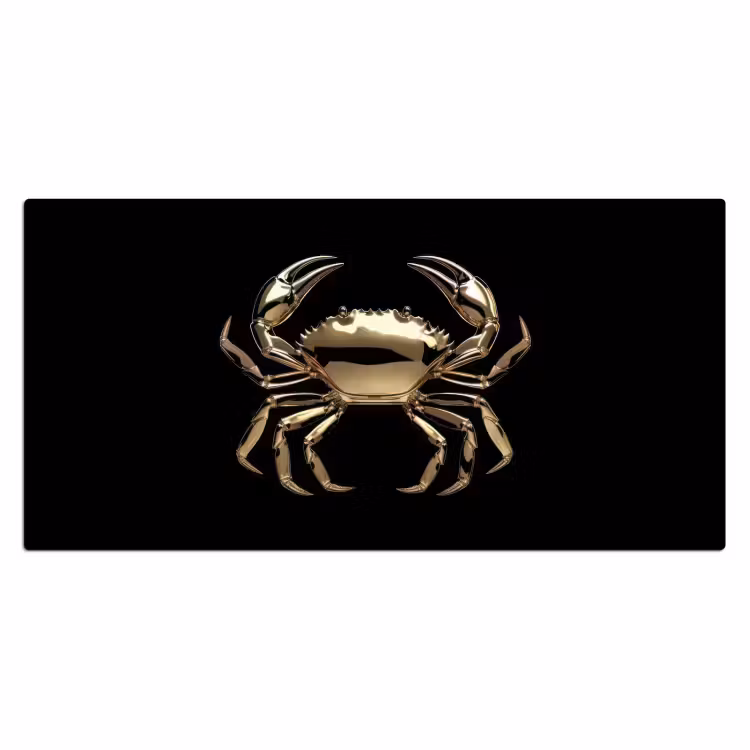 Bureau onderlegger - Goud - Krab - Dieren - Zwart — 1