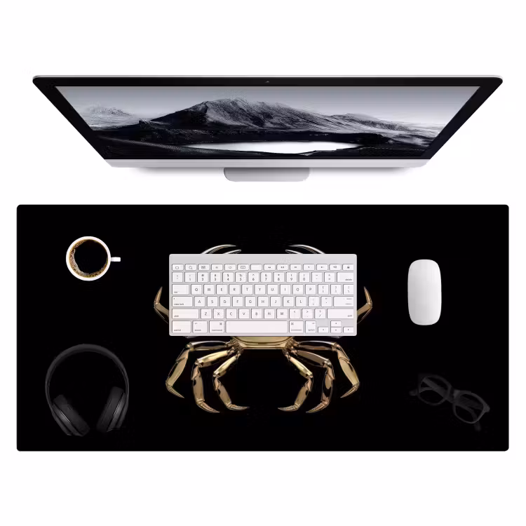 Bureau onderlegger - Goud - Krab - Dieren - Zwart — 3