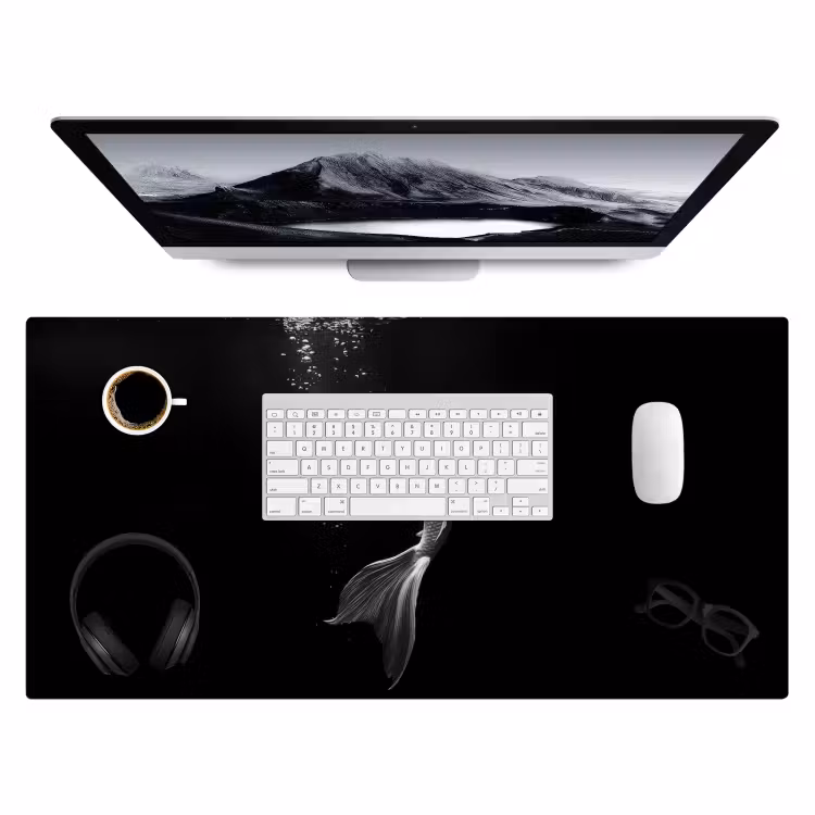 Bureau onderlegger - Koi - Vis - Wit - Zwart — 3