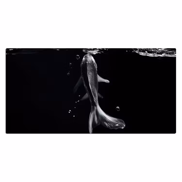 Bureau onderlegger - Koi - Vissen - Water - Zwart — 1
