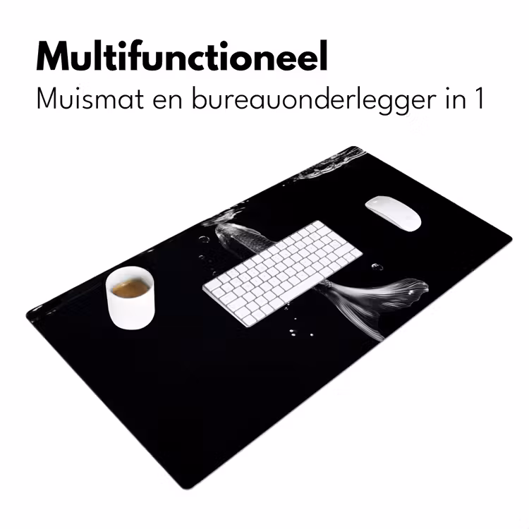Bureau onderlegger - Koi - Vissen - Water - Zwart — 6
