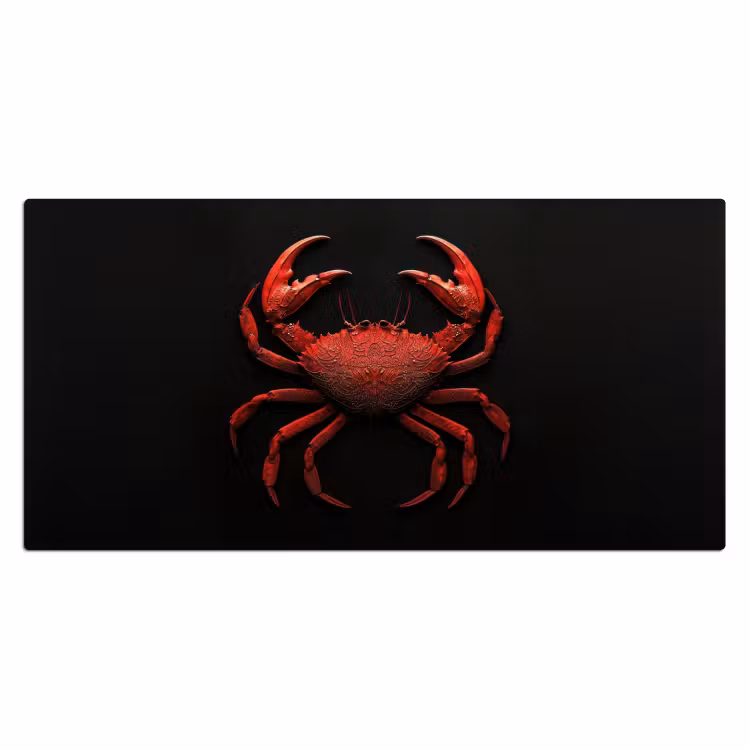Bureau onderlegger - Krab - Rood - Vissen - Schaaldieren — 1