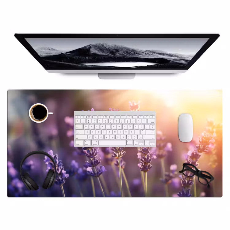 Bureau onderlegger - Lavendelbloemen - Paars - Zonlicht — 3