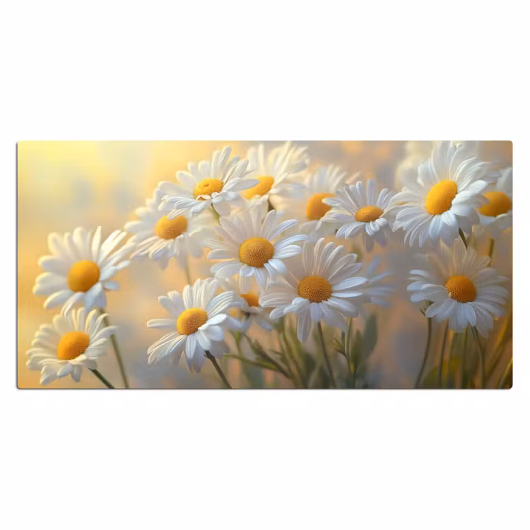 Bureau onderlegger - Madeliefjes - Wit - Zonlicht — 1