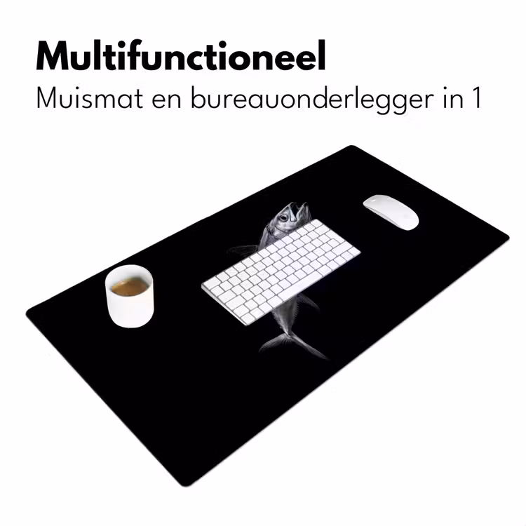 Bureau onderlegger - Makreel - Vis - Zwart — 6