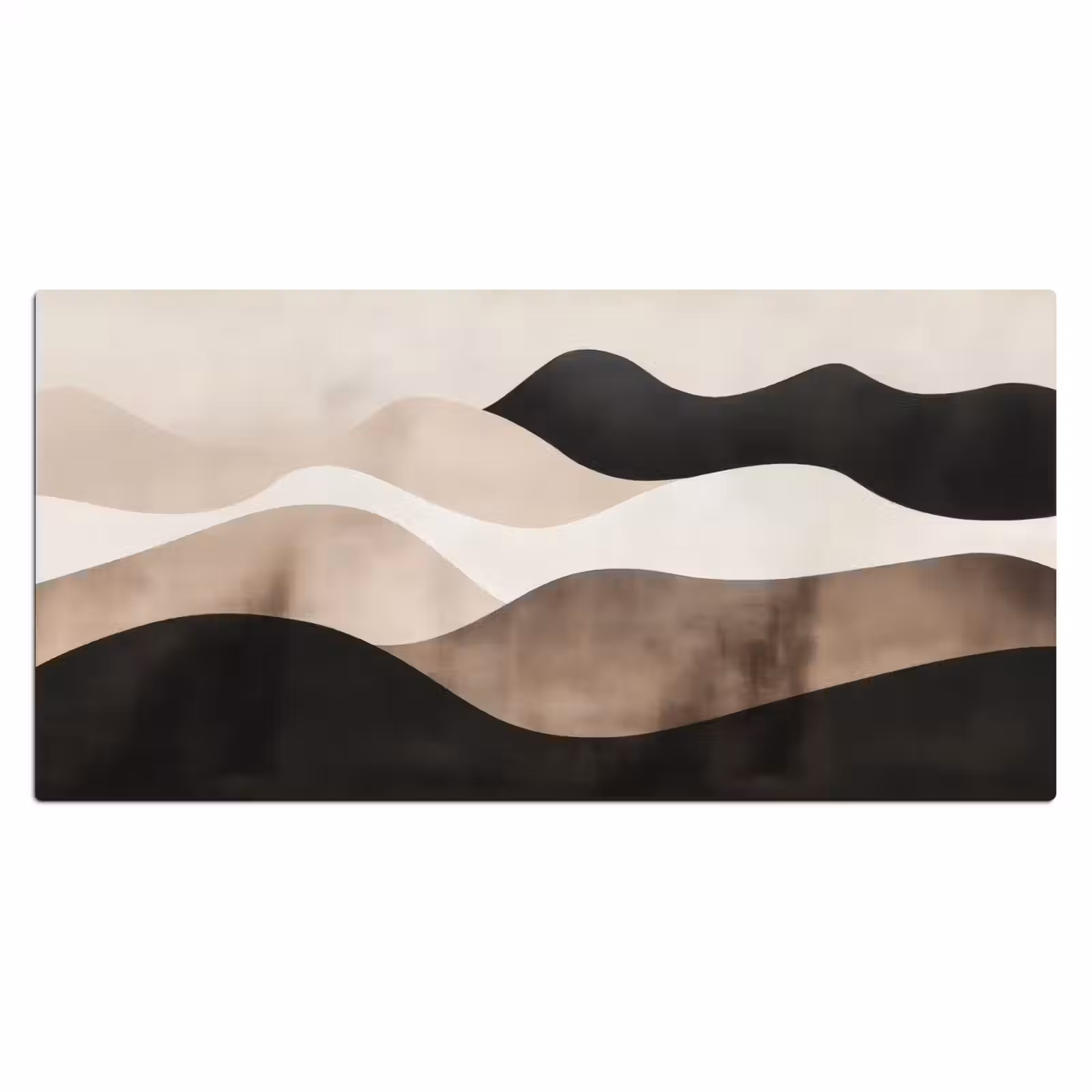 Bureau onderlegger - Abstract - Landschap - Golven - Crèmekleur — 1