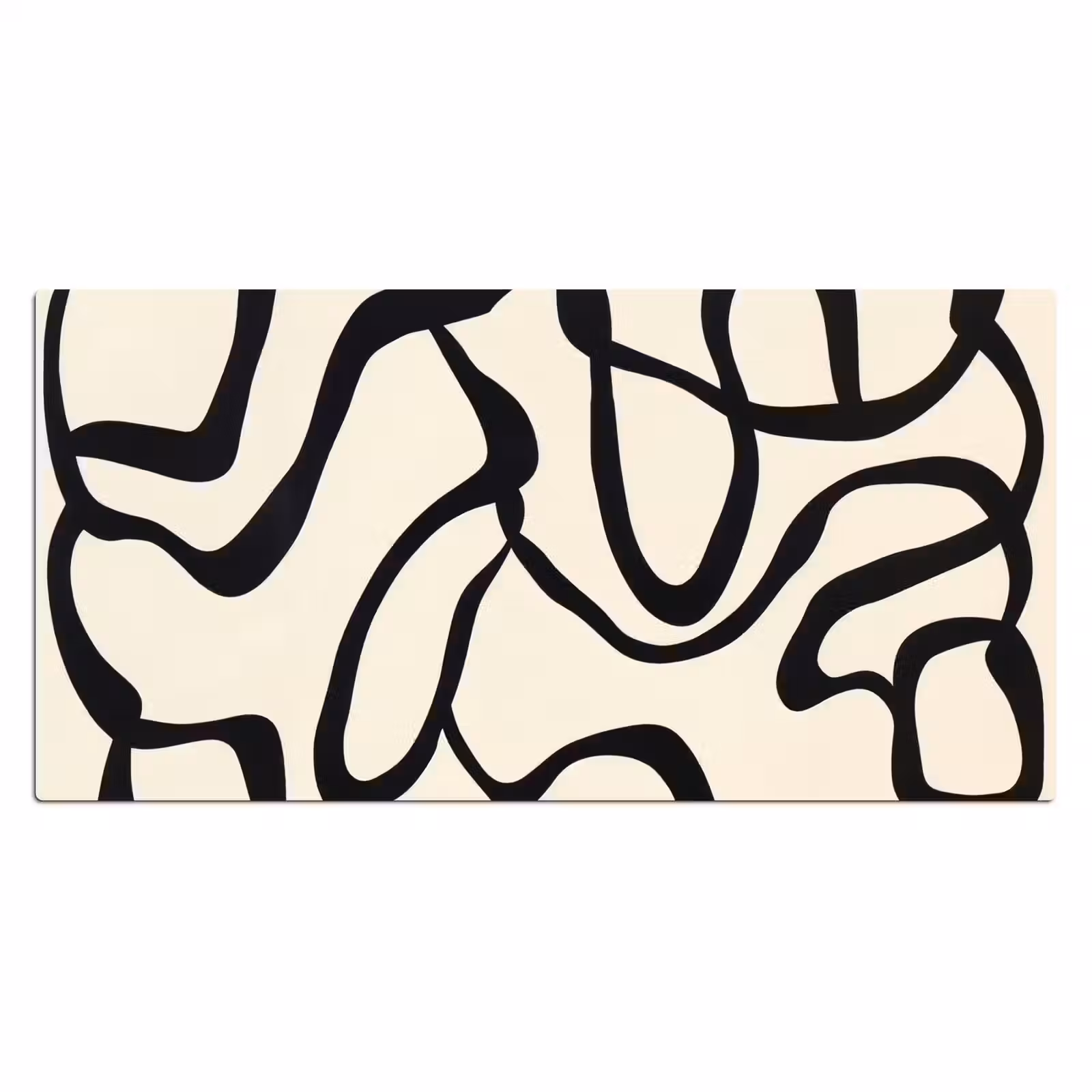 Bureau onderlegger - Abstract - Lijnen - Modern - Beige — 1