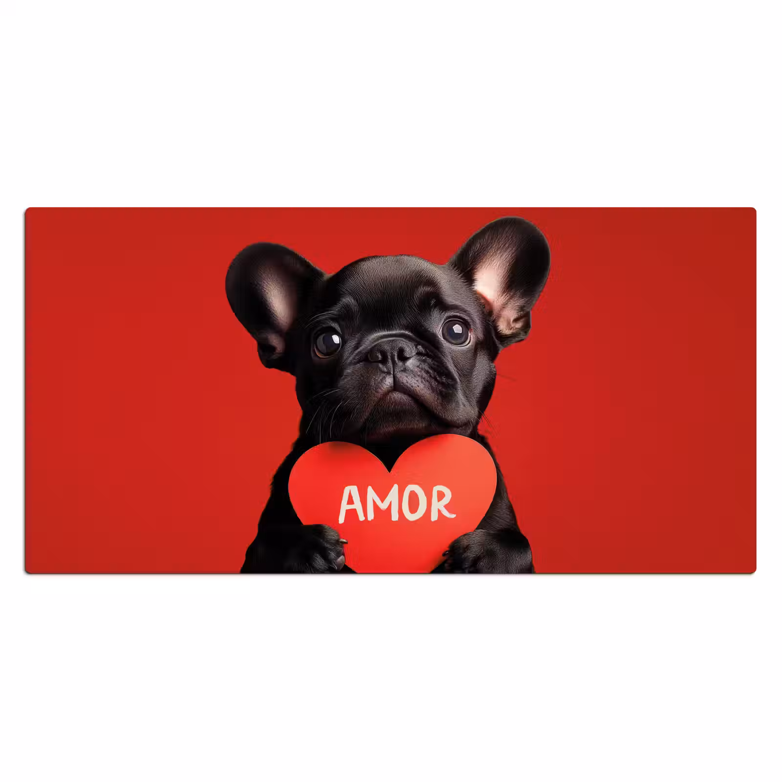 Bureau onderlegger - Amor - Hond - Hartje - Rood — 1