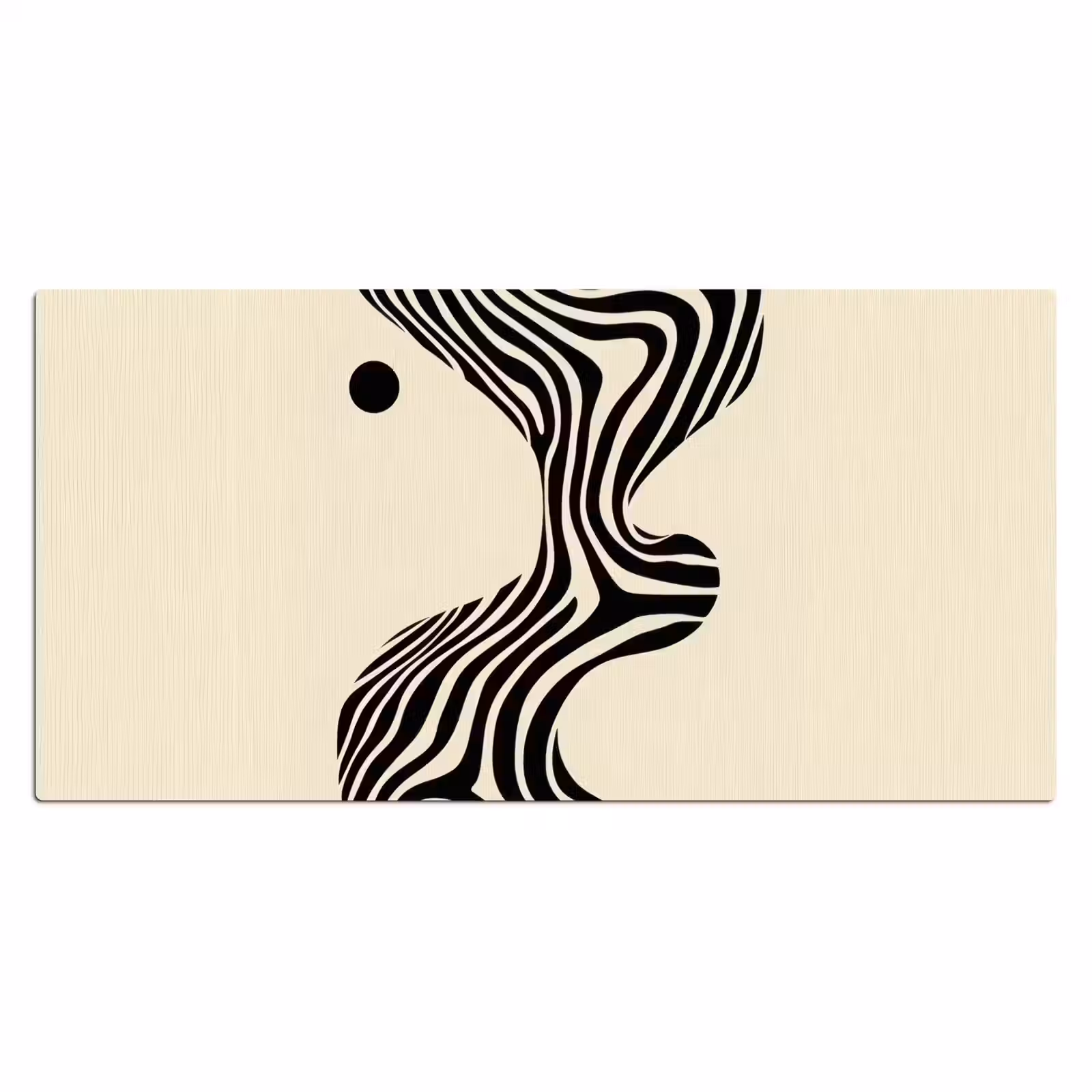 Bureau onderlegger - Beige - Lijnen - Golvend - Abstract — 1