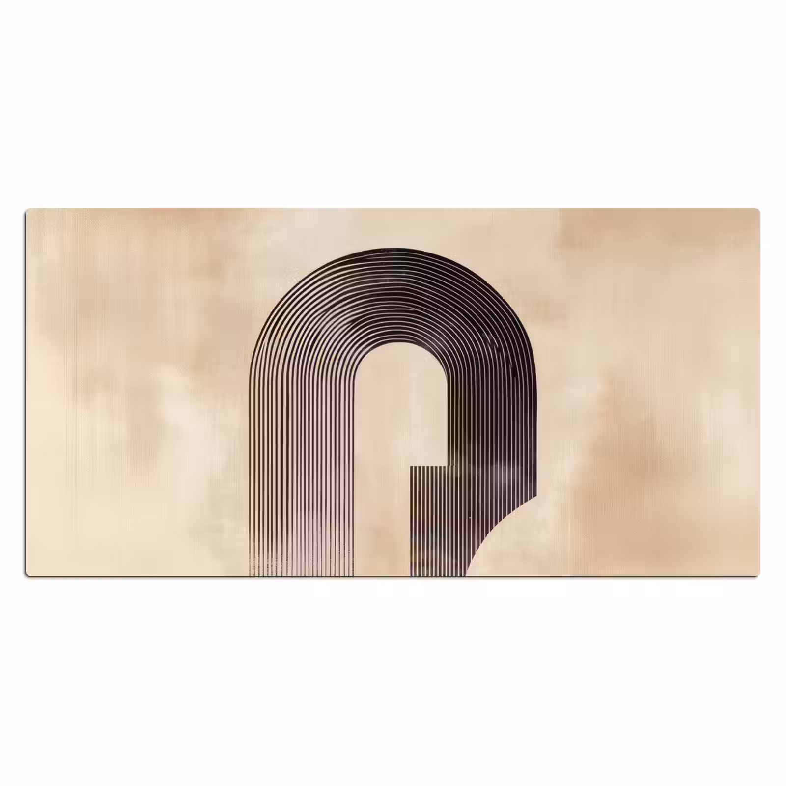 Bureau onderlegger - Boog - Strepen - Minimalistisch - Zwart — 1