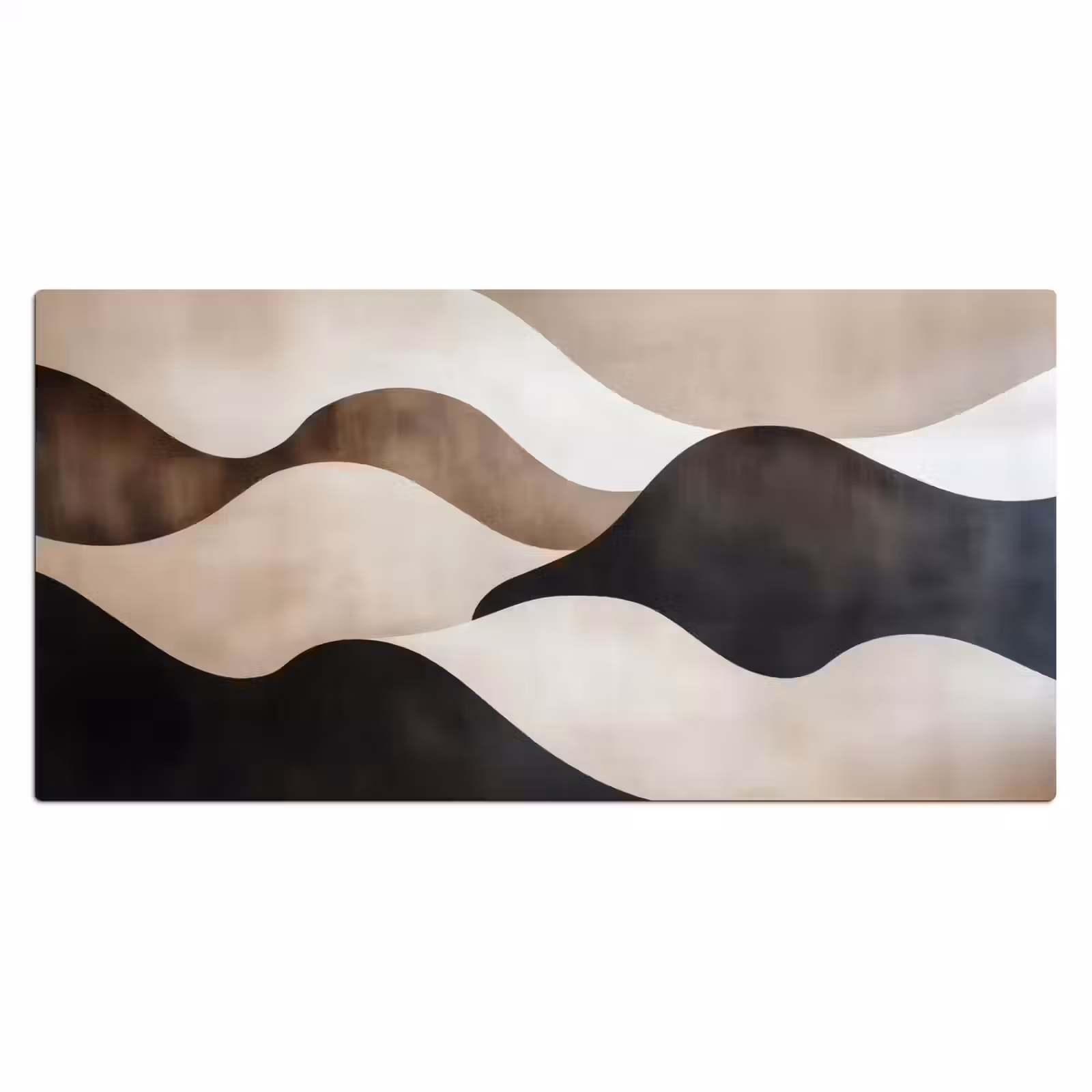 Bureau onderlegger - Golven - Abstract - Beige — 1