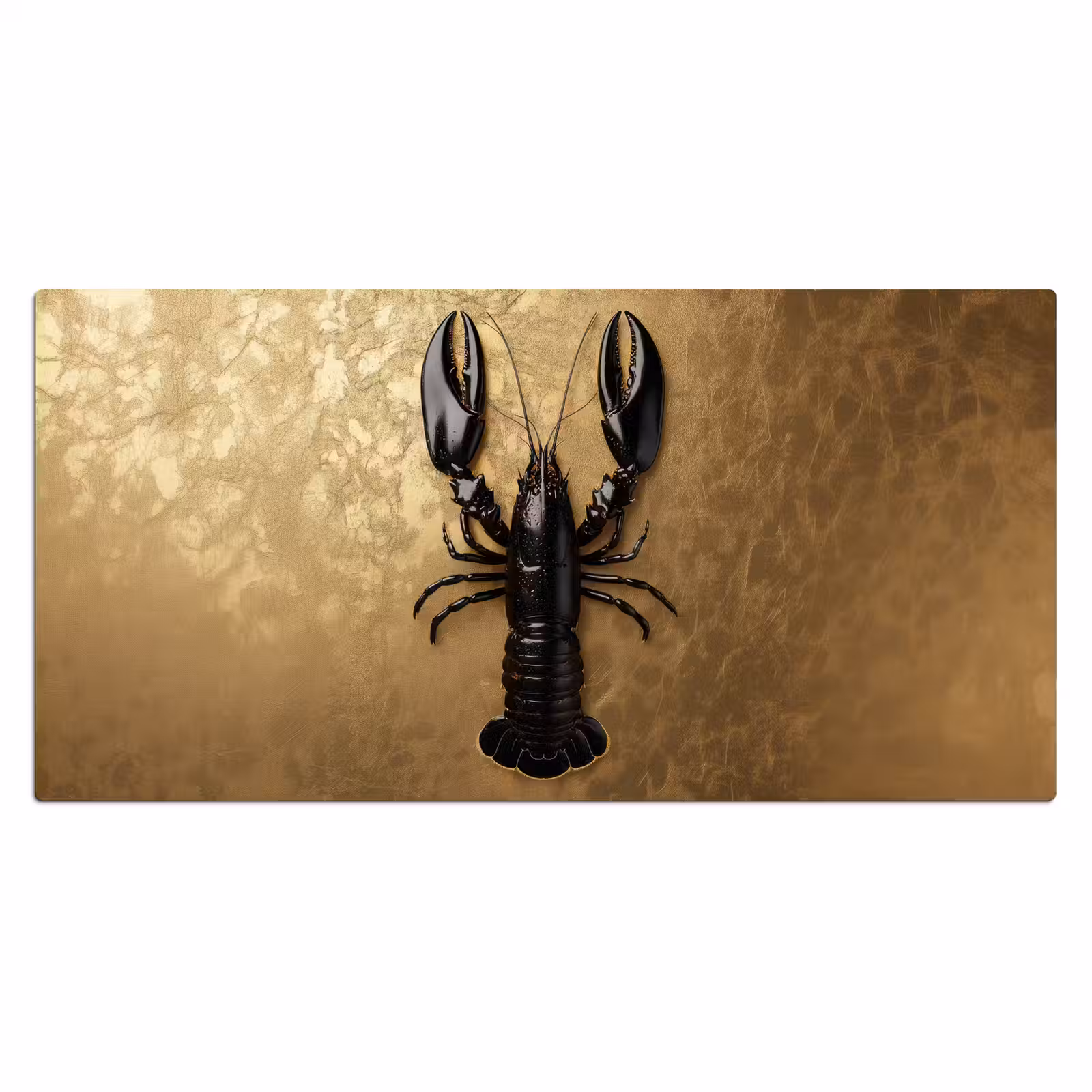 Bureau onderlegger - Kreeft - Zwart - Goud - Luxe — 1