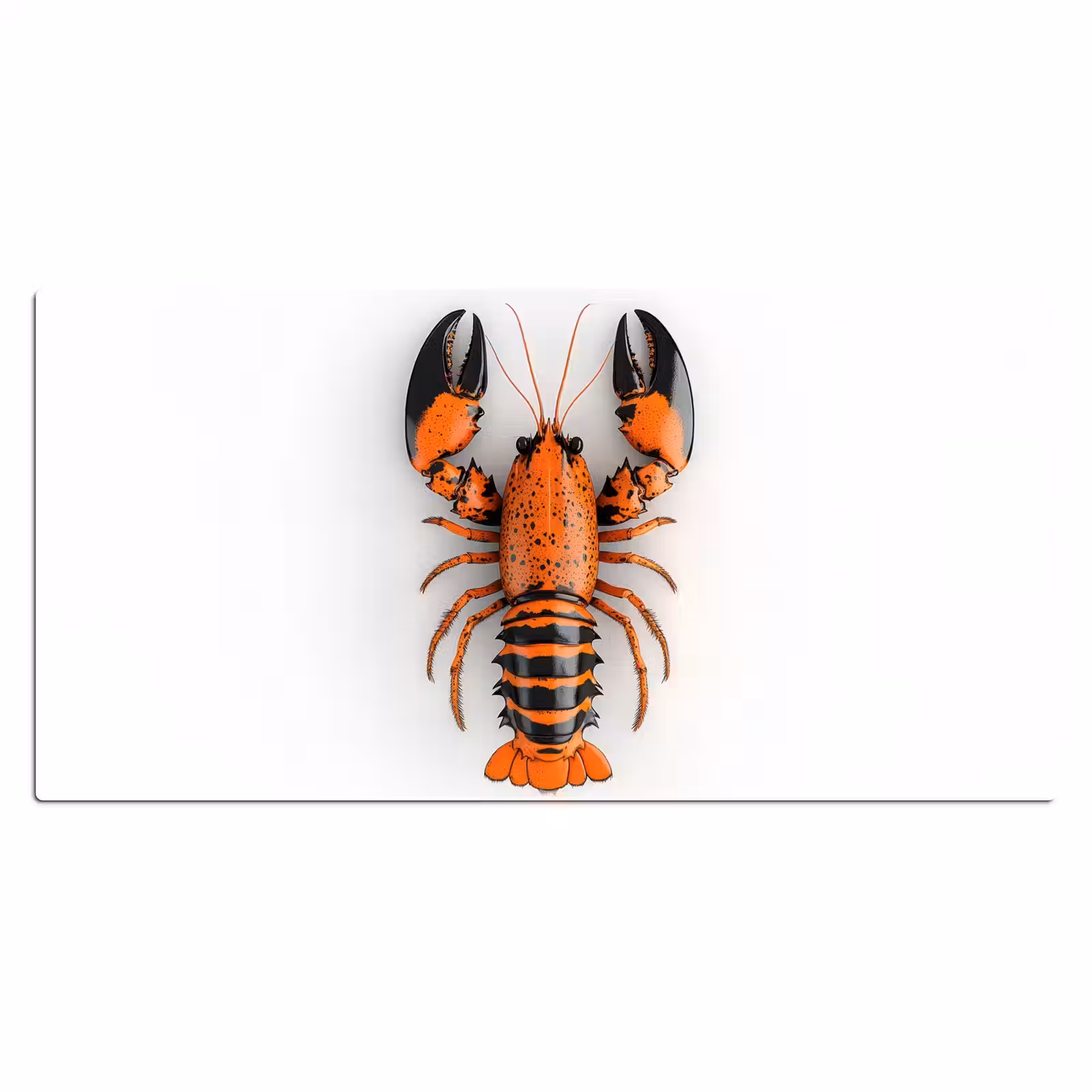 Bureau onderlegger - Kreeft - Zwart - Oranje - Wit - Uniek — 1
