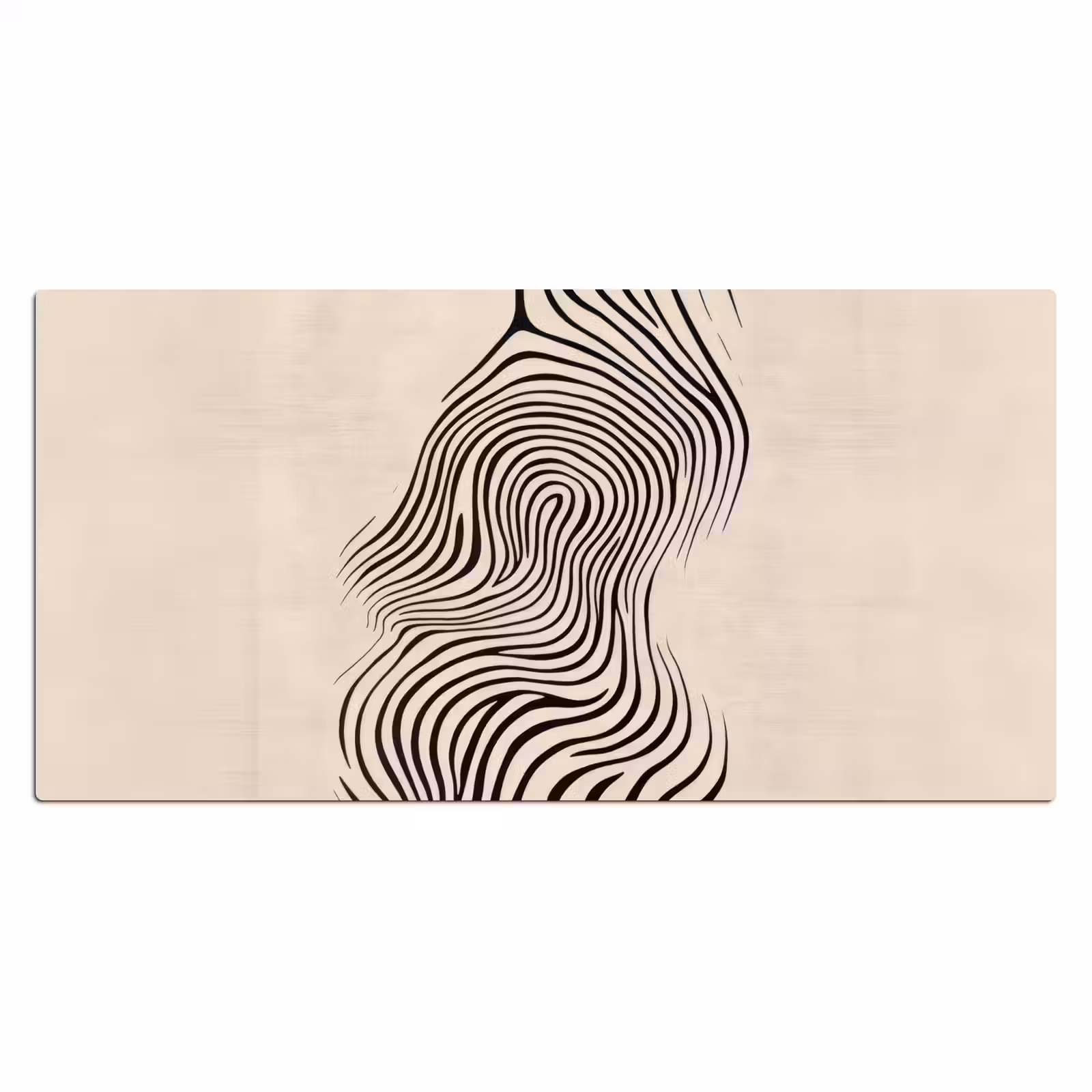 Bureau onderlegger - Lijnen - Abstract - Golvend - Zwart — 1
