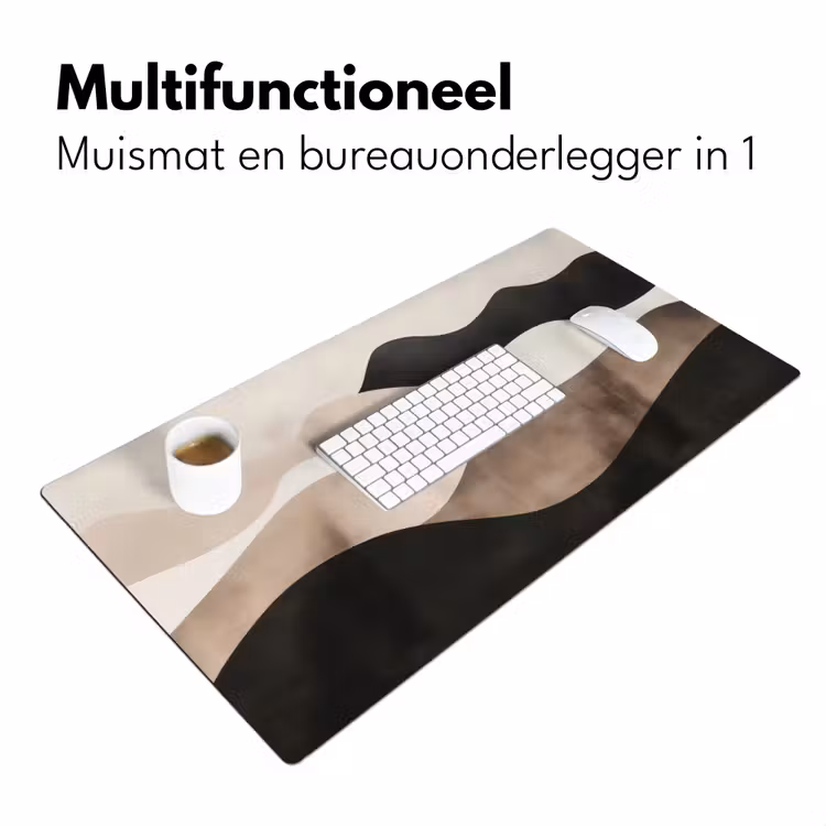 Bureau onderlegger - Abstract - Landschap - Golven - Crèmekleur — 6