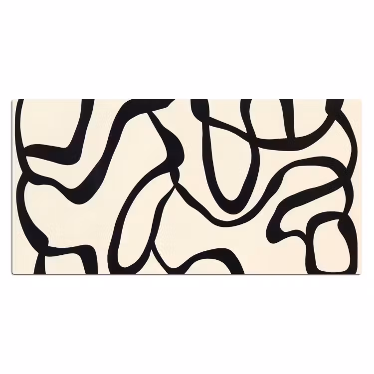 Bureau onderlegger - Abstract - Lijnen - Modern - Beige — 1
