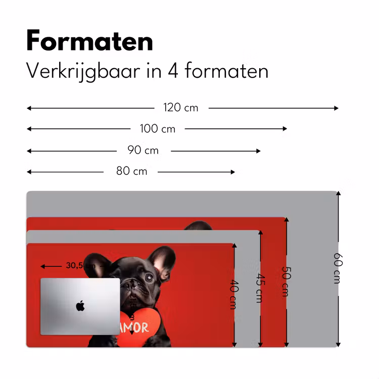 Bureau onderlegger - Amor - Hond - Hartje - Rood — 7