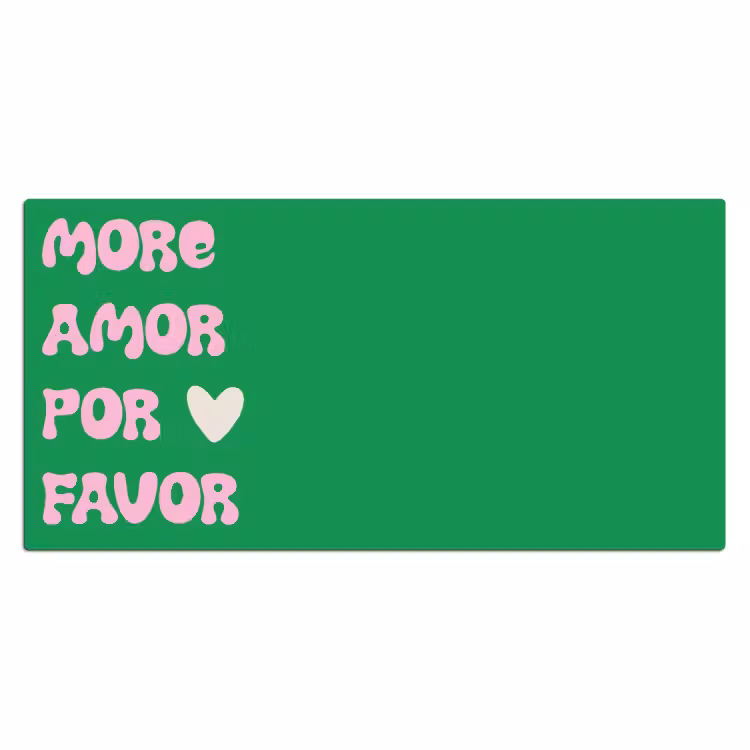 Bureau onderlegger - Amor - Valentijn - Groen - Tekst — 1