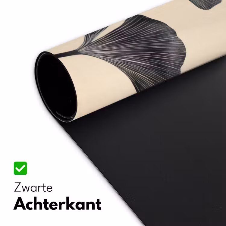 Bureau onderlegger - Bladeren - Minimalistisch - Zwart — 4