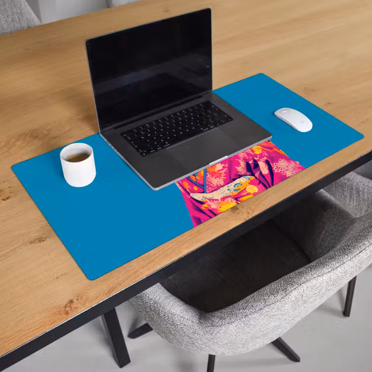 Bureau onderlegger - Bloemenkrans - Hagedis - Kimono - Paars — 2