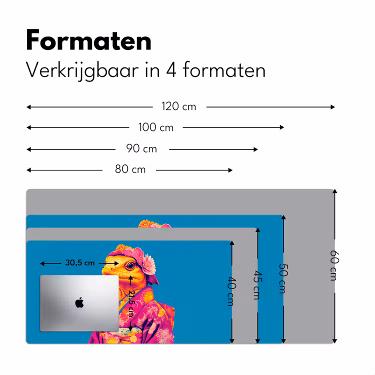Bureau onderlegger - Bloemenkrans - Hagedis - Kimono - Paars — 7
