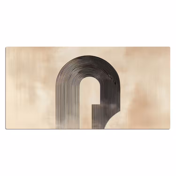 Bureau onderlegger - Boog - Strepen - Minimalistisch - Zwart — 1