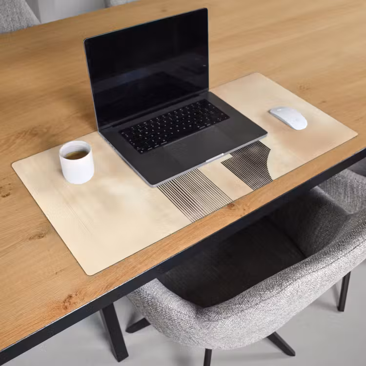 Bureau onderlegger - Boog - Strepen - Minimalistisch - Zwart — 2