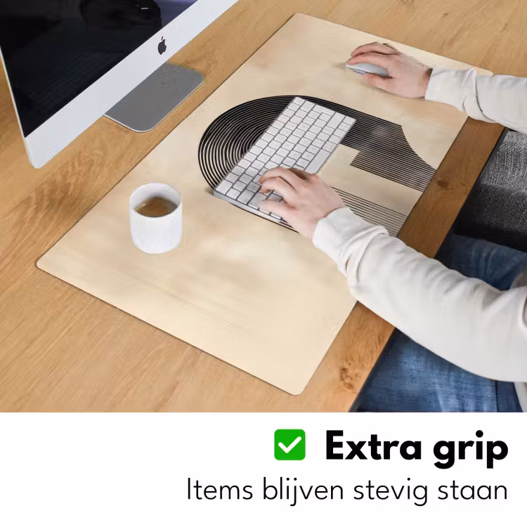 Bureau onderlegger - Boog - Strepen - Minimalistisch - Zwart — 5