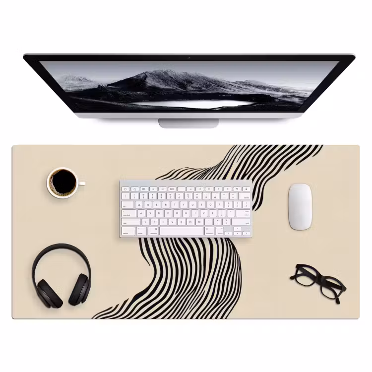 Bureau onderlegger - Golvend - Lijnen - Abstract - Silhouet — 3