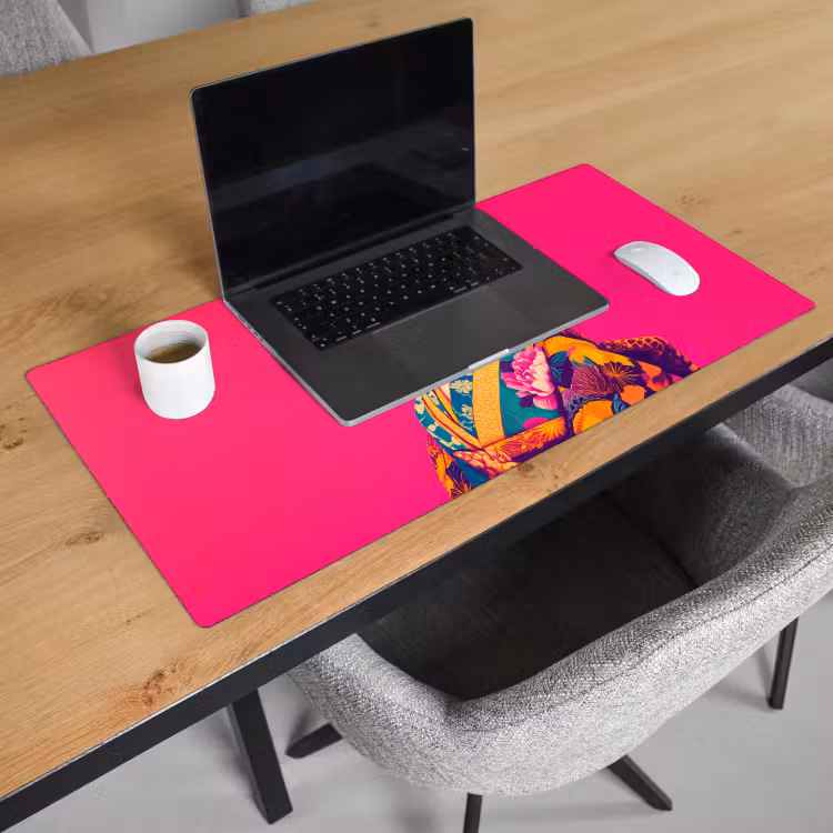 Bureau onderlegger - Hagedis - Bloemen - Roze - Kimono — 2