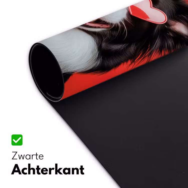 Bureau onderlegger - Hond - Hartjesbril - Loveyou - Rood — 4
