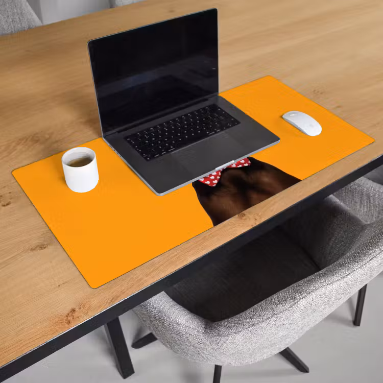 Bureau onderlegger - Hond - Oranje - Roos - Valentijn — 2