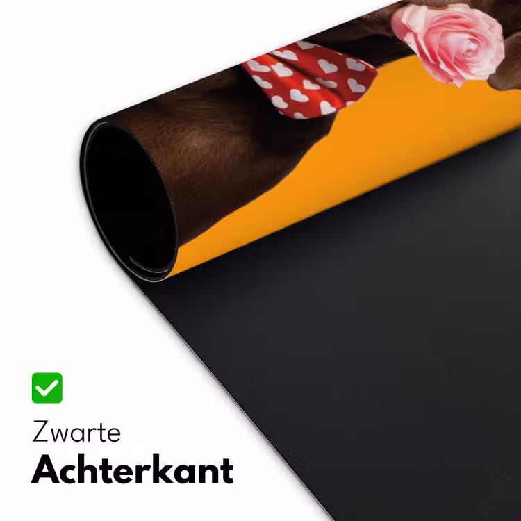 Bureau onderlegger - Hond - Oranje - Roos - Valentijn — 4