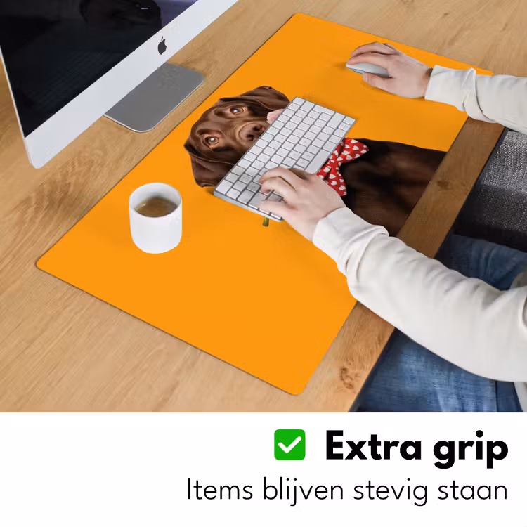 Bureau onderlegger - Hond - Oranje - Roos - Valentijn — 5