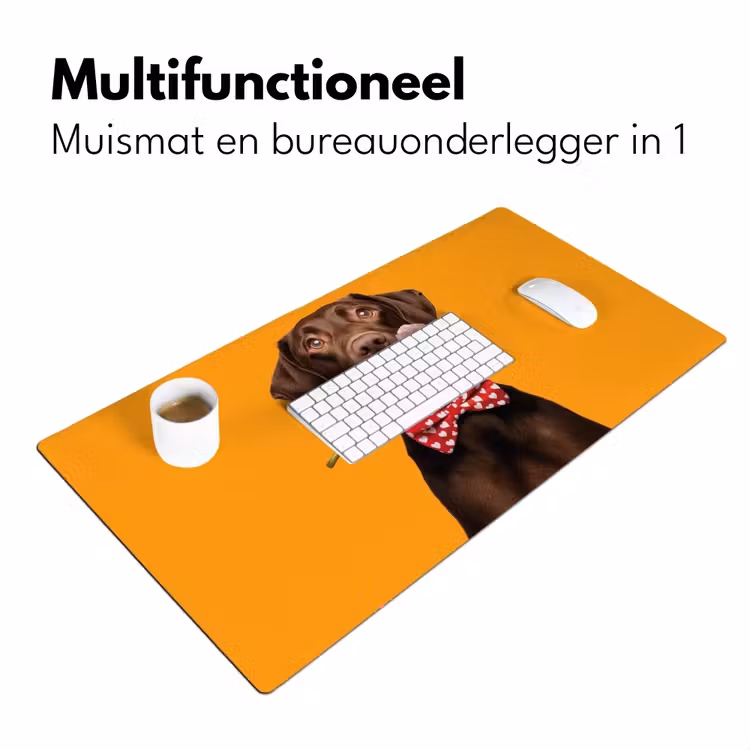 Bureau onderlegger - Hond - Oranje - Roos - Valentijn — 6