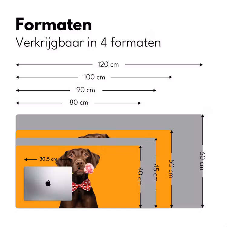 Bureau onderlegger - Hond - Oranje - Roos - Valentijn — 7