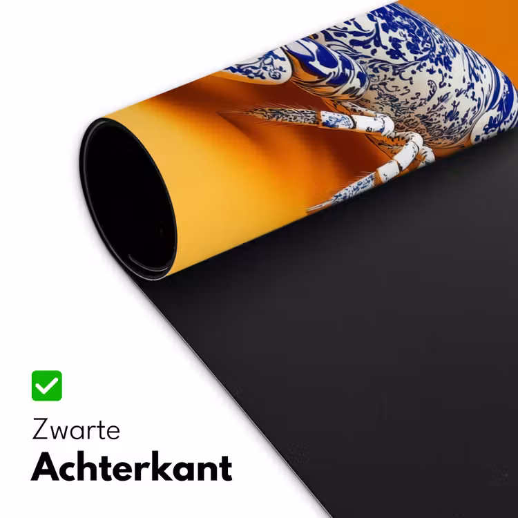 Bureau onderlegger - Kreeft - Delftsblauw - Schild - Stoer - Oranje — 4
