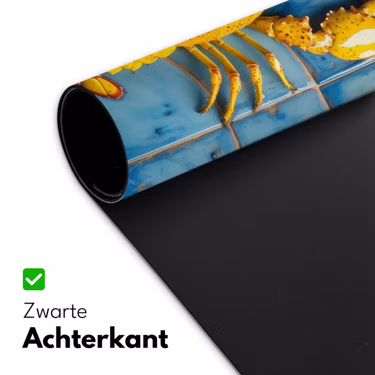 Bureau onderlegger - Kreeft - Geel - Blauw - Tegels — 4