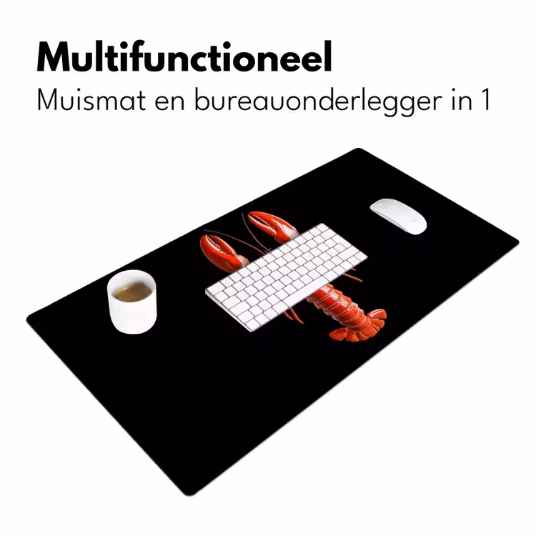Bureau onderlegger - Kreeft - Glossier Rood - Zwart — 6