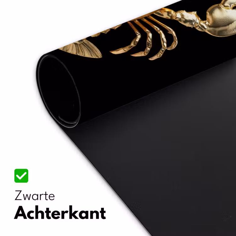 Bureau onderlegger - Kreeft - Goud - Textuur - Zwart — 4